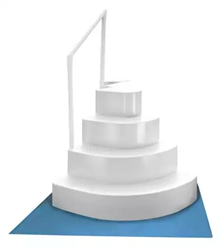 Blue Wave NE110WH Wedding Cake Above Ground Pool Step with Liner Pad