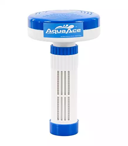 AquaAce Floating Hot Tub Bromine or Chlorine Tablets Dispenser - 13 Settings